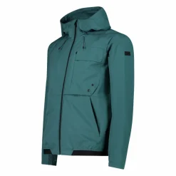 Herrenjacke mit fest angebrachter Kapuze