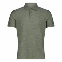 Herren-Poloshirt in Melange-Stretch-Jersey-Gewebe
