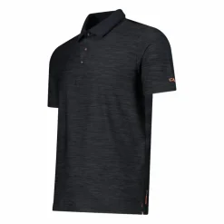 Herren-Poloshirt in Melange-Stretch-Jersey-Gewebe