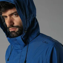 Herren-Regenjacke mit abnehmbarer Kapuze