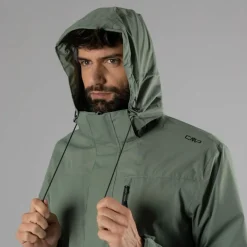 Herren-Regenjacke mit abnehmbarer Kapuze
