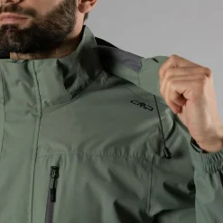 Herren-Regenjacke mit abnehmbarer Kapuze