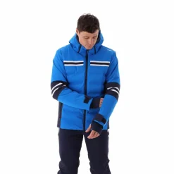 Herren-Skijacke aus 4-Way-Stretch-Twill mit Kapuze