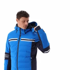 Herren-Skijacke aus 4-Way-Stretch-Twill mit Kapuze