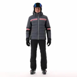 Herren-Skijacke aus 4-Way-Stretch-Twill mit Kapuze