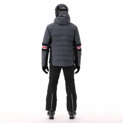 Herren-Skijacke aus 4-Way-Stretch-Twill mit Kapuze