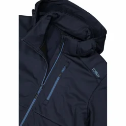 Herren-Softshelljacke aus Ripstop mit abnehmbarer Kapuze