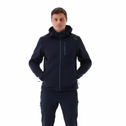 Herren-Softshelljacke aus Ripstop mit abnehmbarer Kapuze