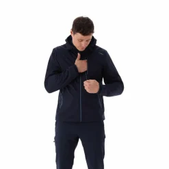 Herren-Softshelljacke aus Ripstop mit abnehmbarer Kapuze