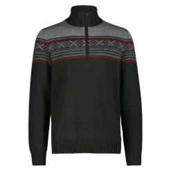 Herren-Sweatshirt mit halbem Reißverschluss in Wooltech