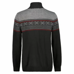 Herren-Sweatshirt mit halbem Reißverschluss in Wooltech