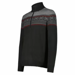 Herren-Sweatshirt mit halbem Reißverschluss in Wooltech