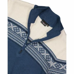 Herren-Sweatshirt mit halbem Reißverschluss in Wooltech