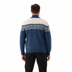 Herren-Sweatshirt mit halbem Reißverschluss in Wooltech