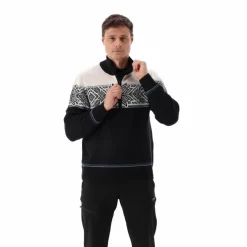Herren-Sweatshirt mit halbem Reißverschluss in Wooltech