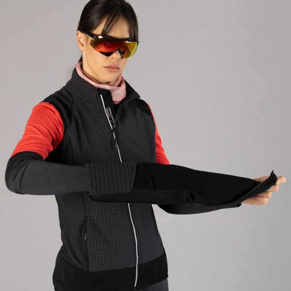 Hybride Damenjacke mit abnehmbaren ärmeln