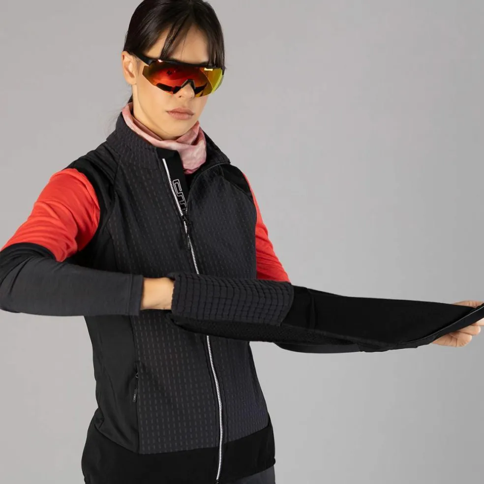 Hybride Damenjacke mit abnehmbaren ärmeln