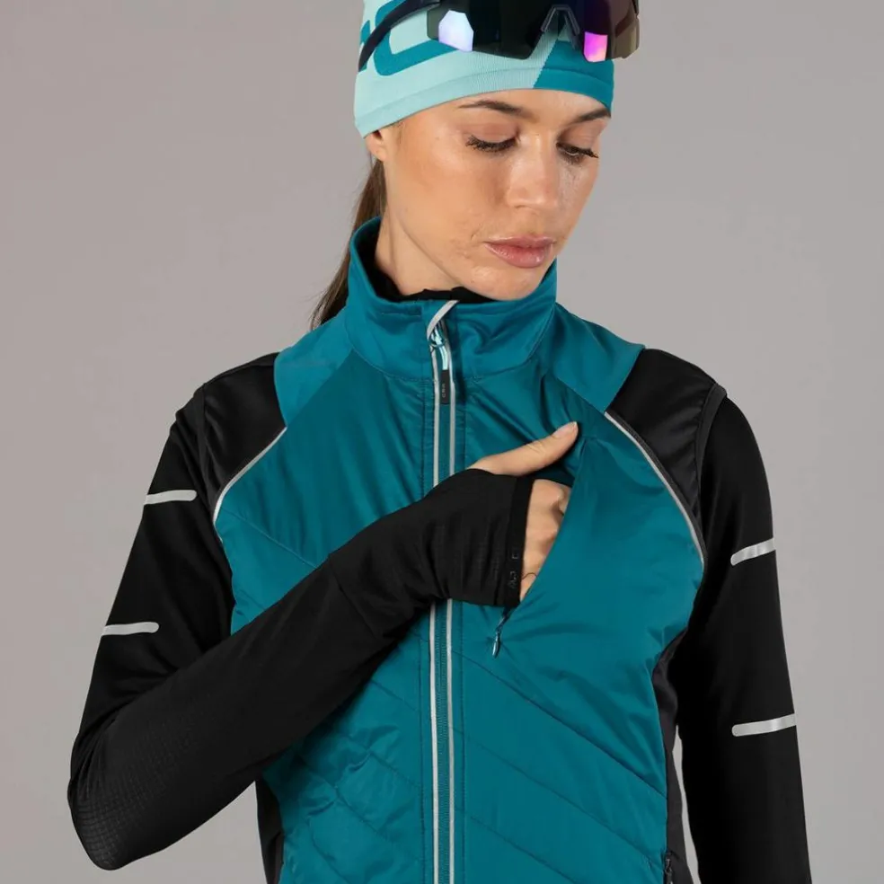 Hybride Damenjacke mit abnehmbaren ärmeln