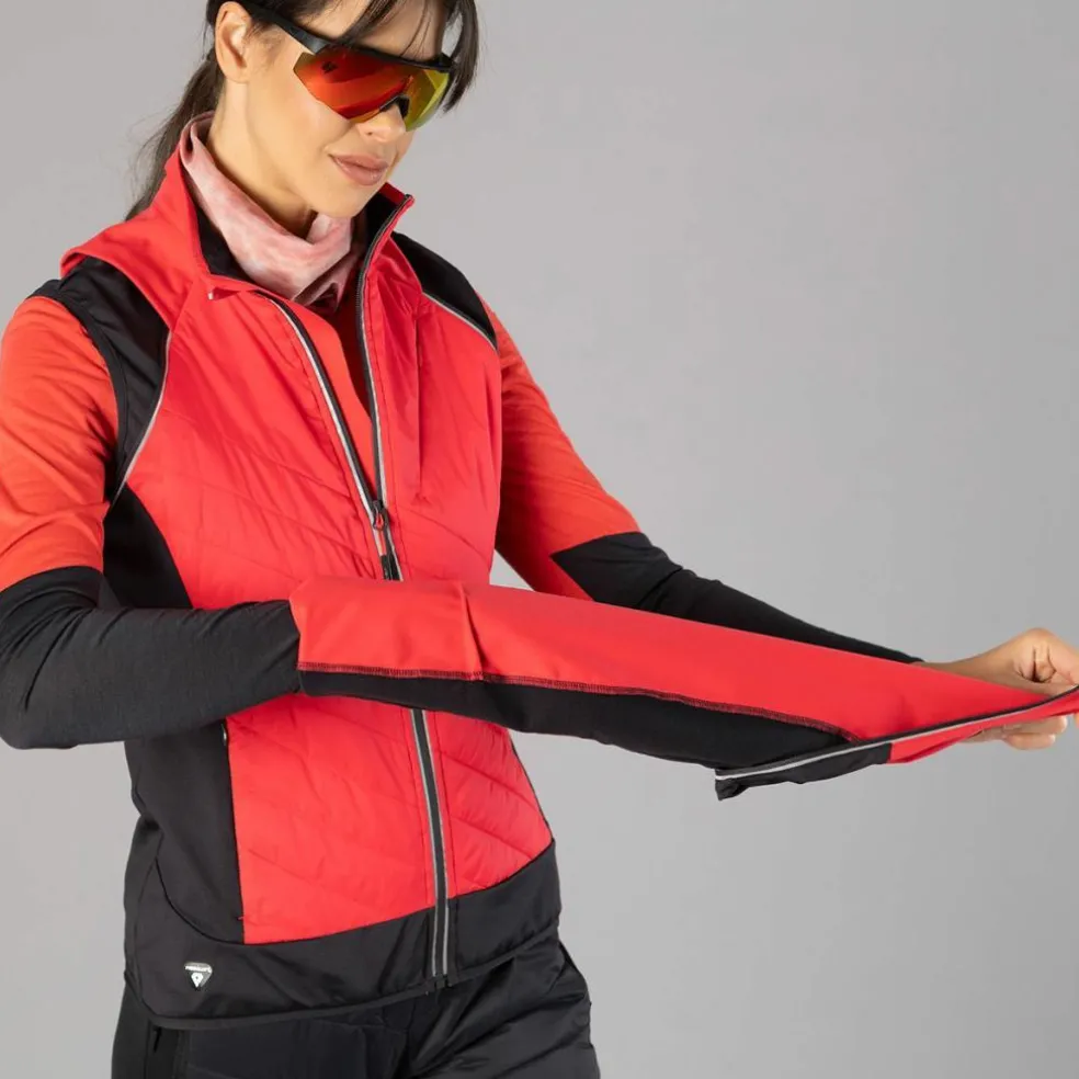 Hybride Damenjacke mit abnehmbaren ärmeln