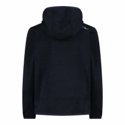 Jungen schweres Fleecejacke Knit-Tech in melierter Optik mit Kapuze