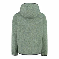 Jungen schweres Fleecejacke Knit-Tech in melierter Optik mit Kapuze