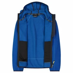 Jungen schweres Fleecejacke Knit-Tech in melierter Optik mit Kapuze