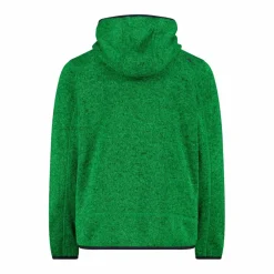 Jungen schweres Fleecejacke Knit-Tech in melierter Optik mit Kapuze