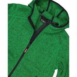 Jungen schweres Fleecejacke Knit-Tech in melierter Optik mit Kapuze