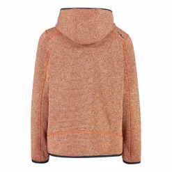 Jungen schweres Fleecejacke Knit-Tech in melierter Optik mit Kapuze