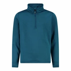 Jungen Stretch Performance Stehkragenshirt mit kurzem Reißverschluss