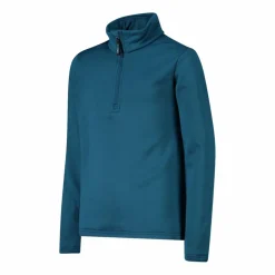 Jungen Stretch Performance Stehkragenshirt mit kurzem Reißverschluss