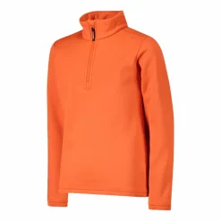 Jungen Stretch Performance Stehkragenshirt mit kurzem Reißverschluss