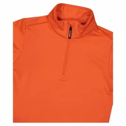 Jungen Stretch Performance Stehkragenshirt mit kurzem Reißverschluss