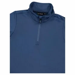 Jungen Stretch Performance Stehkragenshirt mit kurzem Reißverschluss