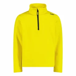 Jungen Stretch Performance Stehkragenshirt mit kurzem Reißverschluss