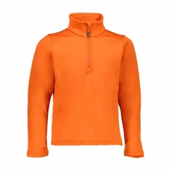 Jungen Stretch Performance Stehkragenshirt mit kurzem Reißverschluss