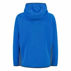 Jungen-Fleecejacke mit Kapuze und durchgehendem Reißverschluss und Color Block