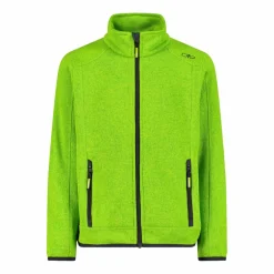 Kapuzenlose Jungen schweres Fleecejacke Knit-Tech in melierter Optik