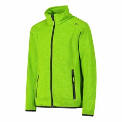 Kapuzenlose Jungen schweres Fleecejacke Knit-Tech in melierter Optik