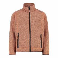 Kapuzenlose Jungen schweres Fleecejacke Knit-Tech in melierter Optik