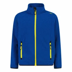 Kapuzenlose Jungen schweres Fleecejacke Knit-Tech in melierter Optik