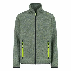 Kapuzenlose Jungen schweres Fleecejacke Knit-Tech in melierter Optik