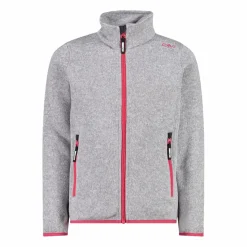 Kapuzenlose Mädchen schweres Fleecejacke Knit-Tech in melierter Optik