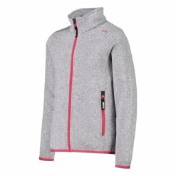 Kapuzenlose Mädchen schweres Fleecejacke Knit-Tech in melierter Optik