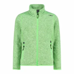Kapuzenlose Mädchen schweres Fleecejacke Knit-Tech in melierter Optik