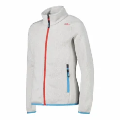 Kapuzenlose Mädchen schweres Fleecejacke Knit-Tech in melierter Optik