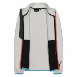 Kapuzenlose Mädchen schweres Fleecejacke Knit-Tech in melierter Optik