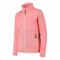 Kapuzenlose Mädchen schweres Fleecejacke Knit-Tech in melierter Optik