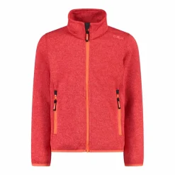 Kapuzenlose Mädchen schweres Fleecejacke Knit-Tech in melierter Optik