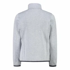 Kapuzenlose Mädchen schweres Fleecejacke Knit-Tech in melierter Optik